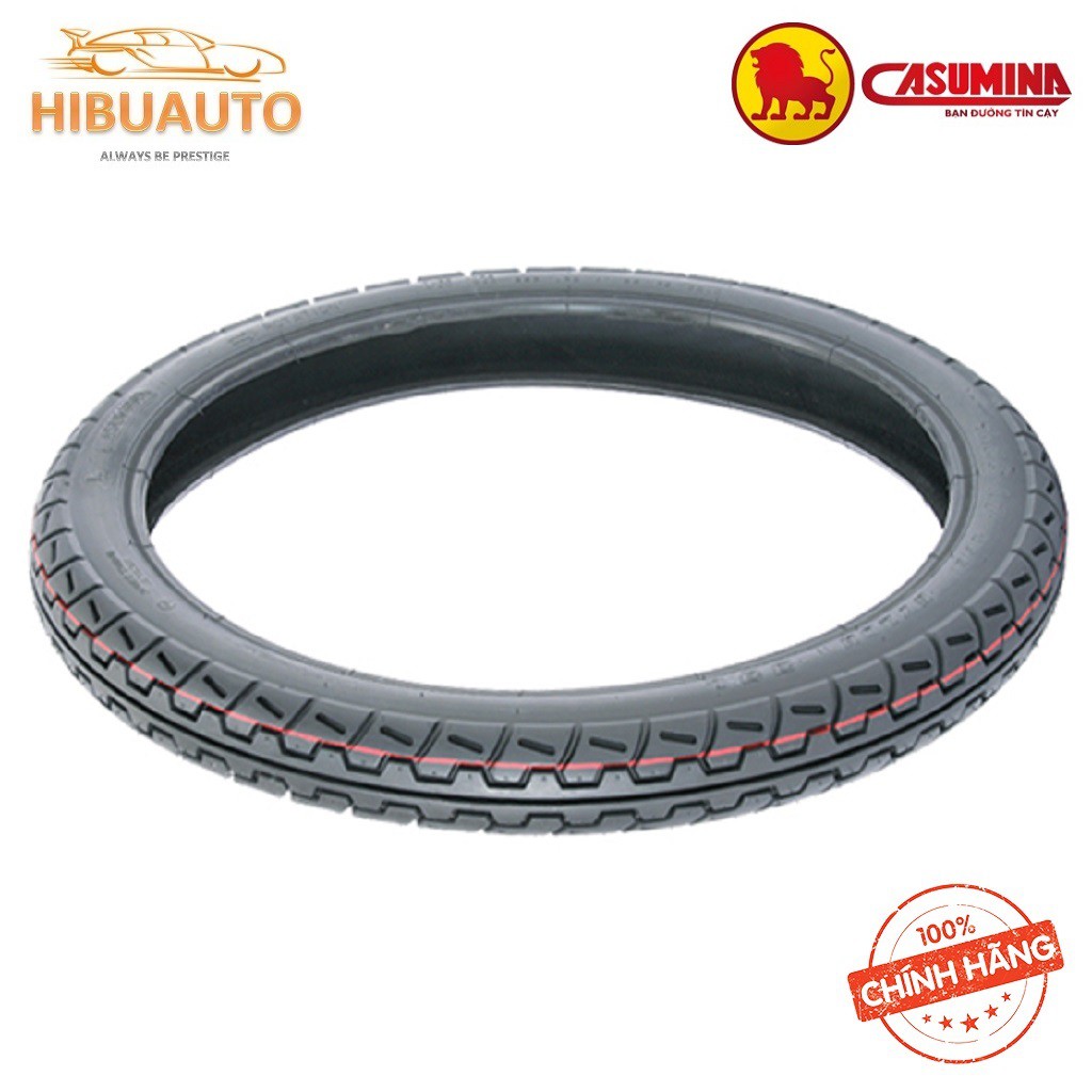 Combo Vỏ Lốp Trước Casumina Cho Xe Máy 2.25 - 17 (70/90 - 17) và Ruột Săm Xe Casumina 2.25/2.50 - 17,Loại Bịch Chỉ Trắng