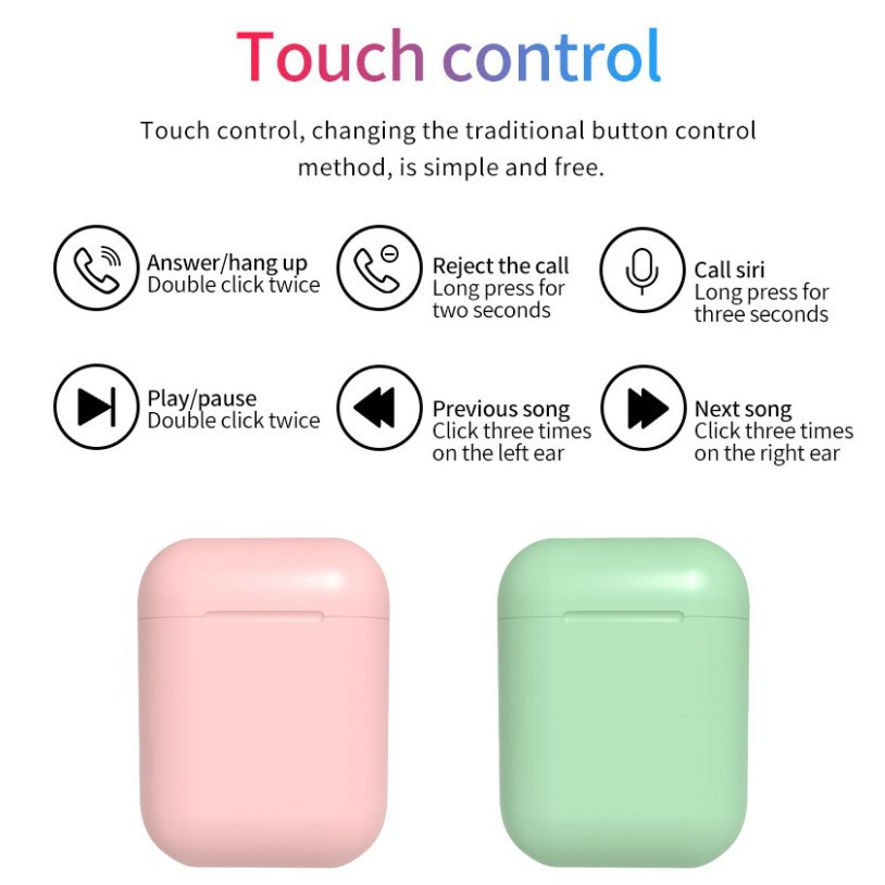 Tai Nghe Bluetooth Không Dây Màu Macaron Chất Lượng Cao cho ANDROID IPHONE