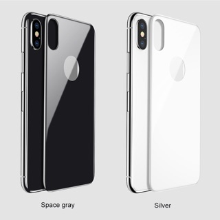 Miếng dán Full kính cường lực mặt sau 4D cho iphone X chính hãng Baseus