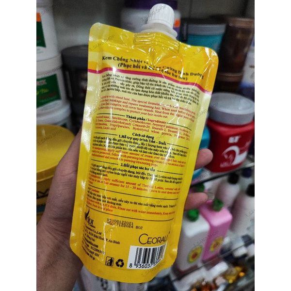 Cream chống nhiệt và Tăng cường dinh dưỡng Ceorali 500ml