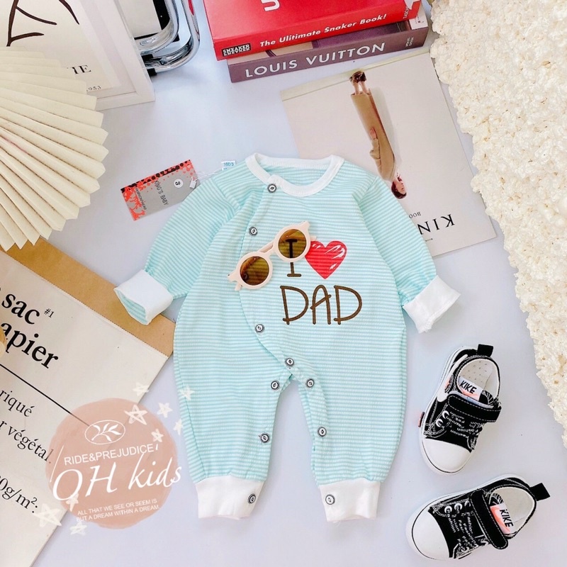 Bộ body liền thân cho bé trai bé gái chất cotton mềm, Bodysuit dài tay thu đông cho bé, quần áo trẻ em