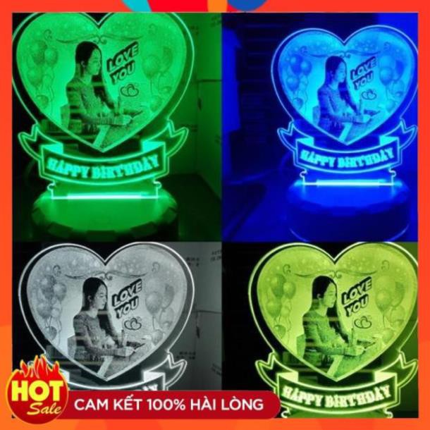 [SHOP UY TÍN] [SIÊU HOT] Đèn Led Khắc Hình Ảnh - Quà tặng theo yêu cầu, tặng sinh nhật, 8/3, kỷ niệm ngày cưới