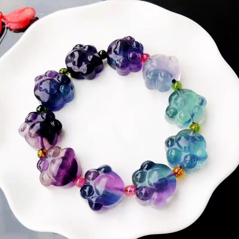 Đá Fluorite Pha Lê Fluorite Tự Nhiên Nhiều Màu Sắc Hình Động Vật Mini Dễ Thương