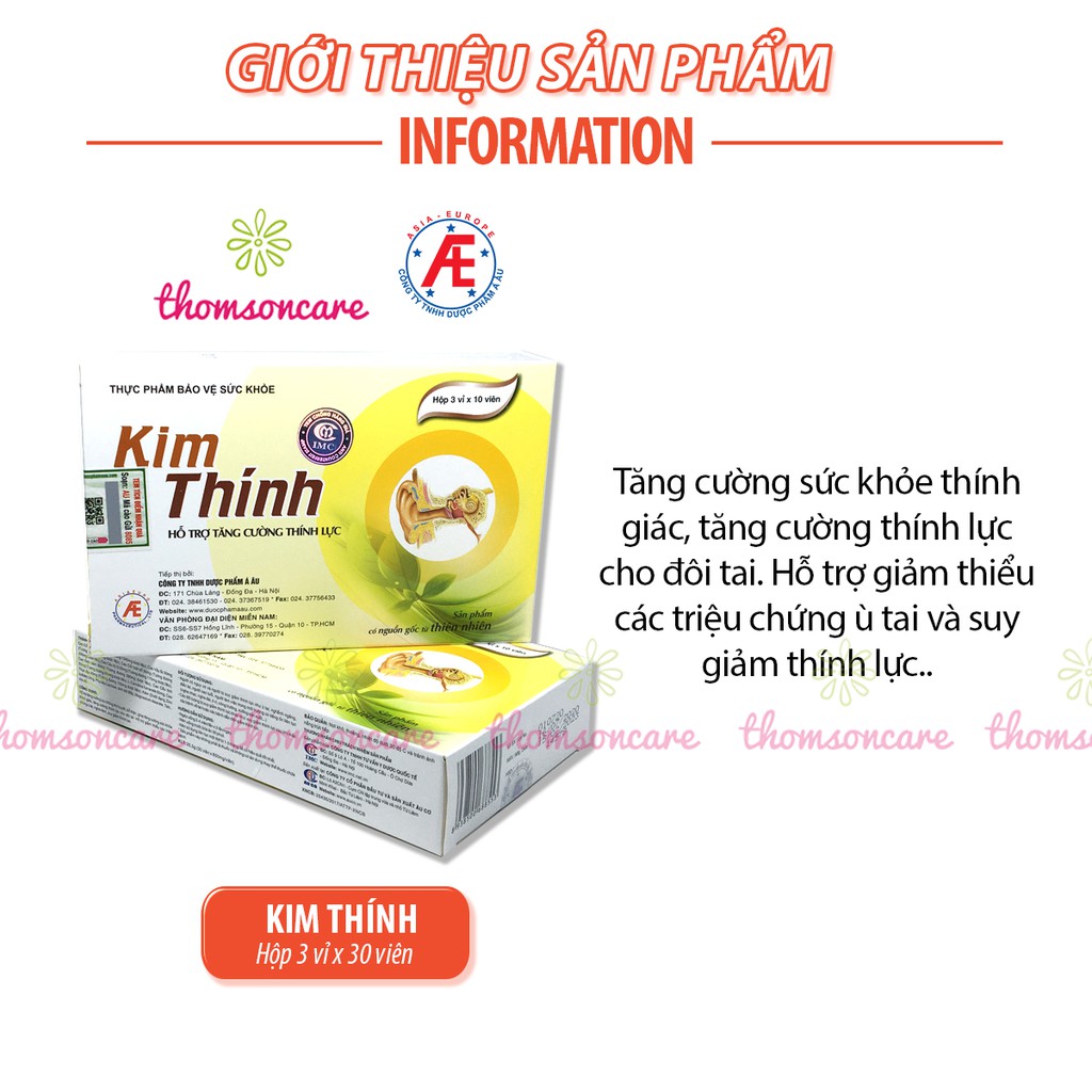 Kim thính - Có tem tích điểm chính hãng, Tăng cường thính lực, ù tai từ thảo dược