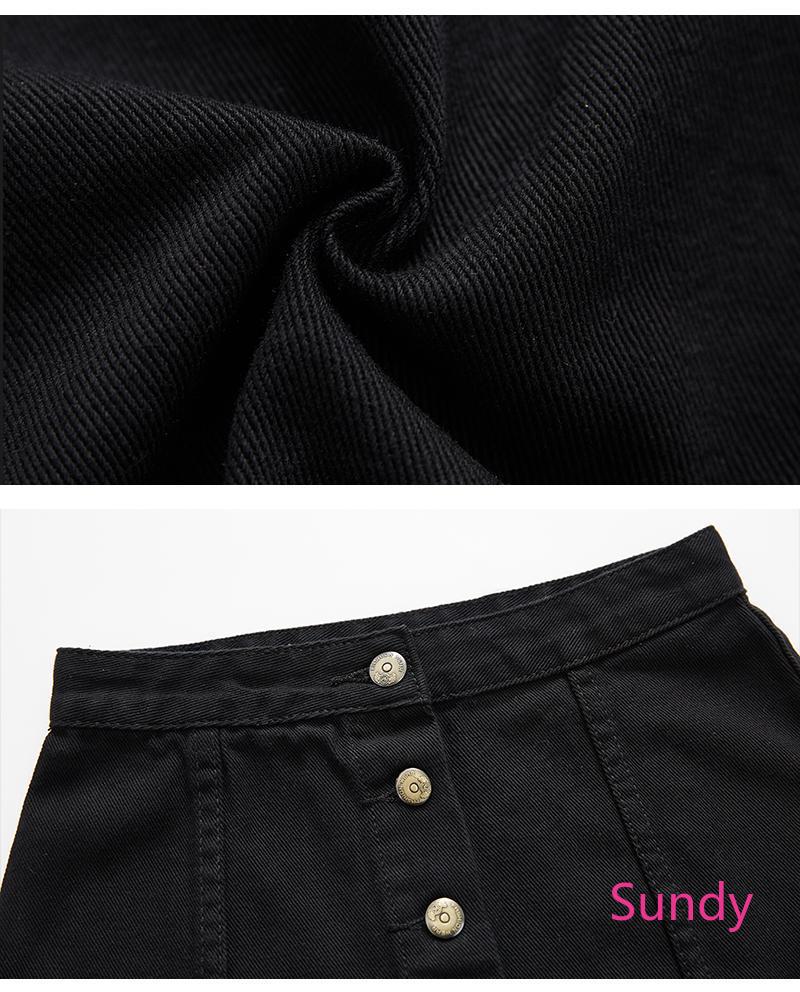 Chân Váy Chữ A Đính Nút Thời Trang Hè Xinh Xắn Cho Nữ