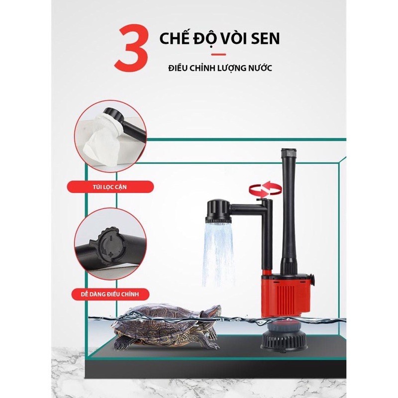 Máy Hút Cặn No1 Vệ Sinh Bể Cá Đa Năng 6 Đầu Công Suất 28w