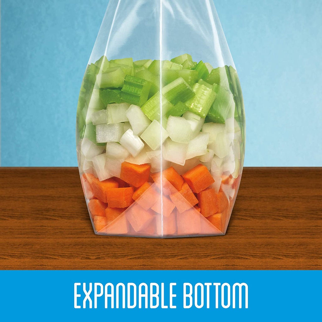 Túi Ziploc Slider Storage Bag đựng thực phẩm, túi zíp có khoá kéo, sử dụng được nhiều lần hàng Mỹ