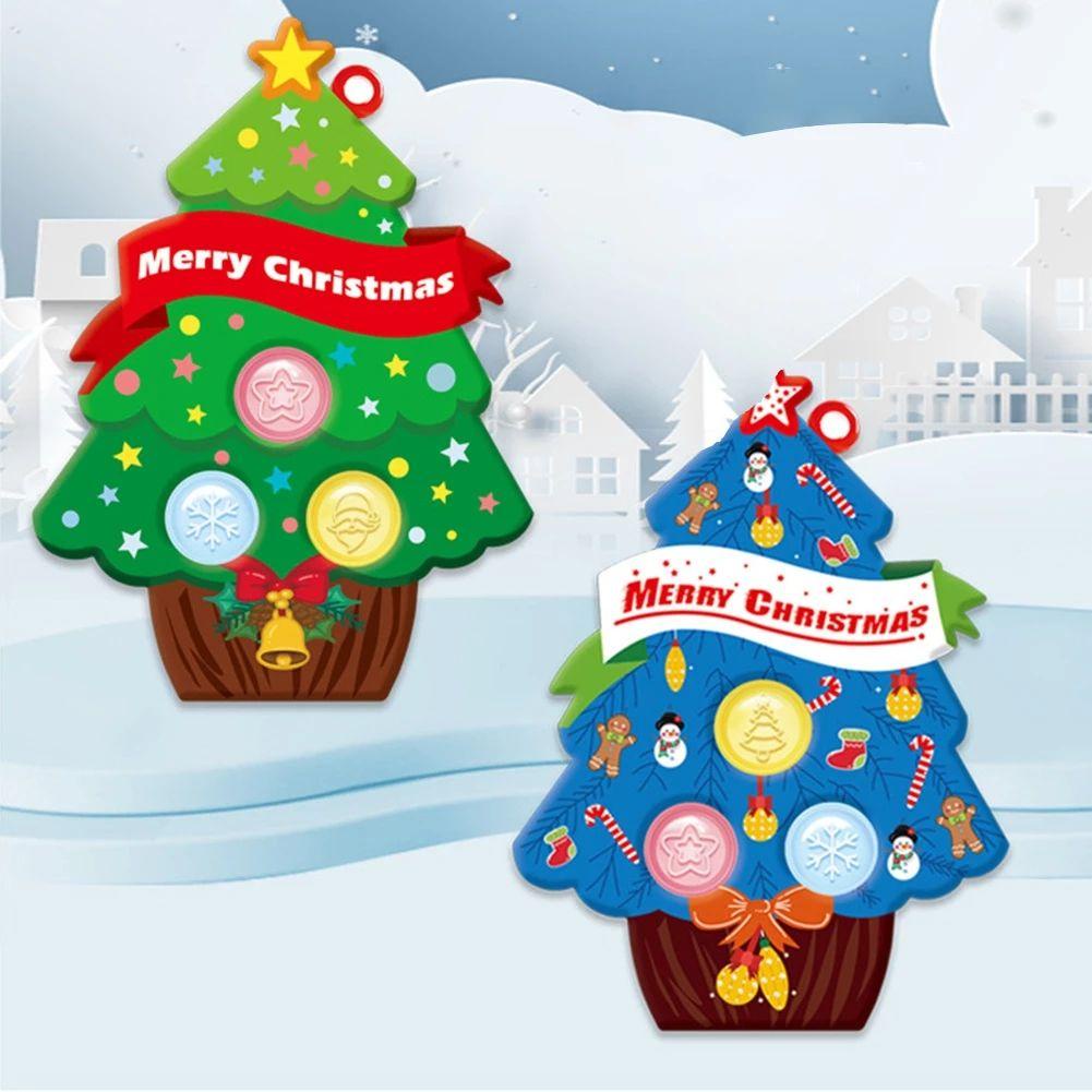 DARNELL Móc Khóa Bong Bóng Giảm Căng Thẳng Hình Cây Thông Giáng Sinh