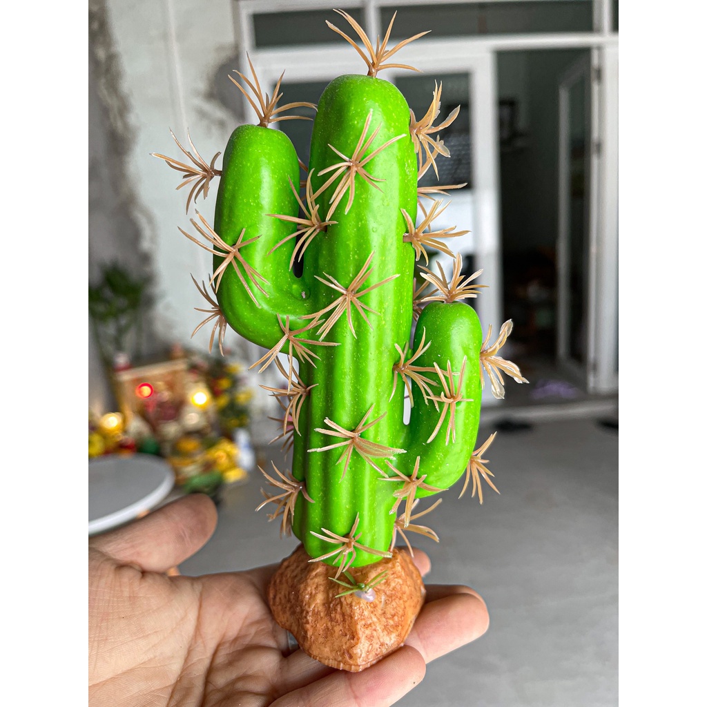 Cây xương rồng giả trang trí chuồng bò sát