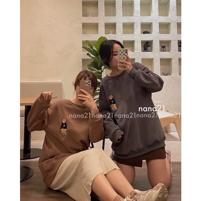 Áo swearter nỉ cotton Gấu W H2A