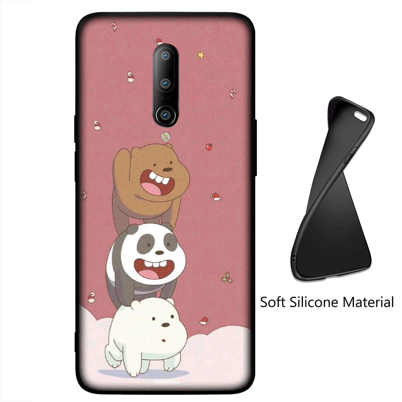 Samsung Galaxy A02S J2 J4 J5 J6 Plus J7 Prime A02 M02 j6+ A42 + Casing Soft Silicone H32 Cute We Bare Bears Phone Case