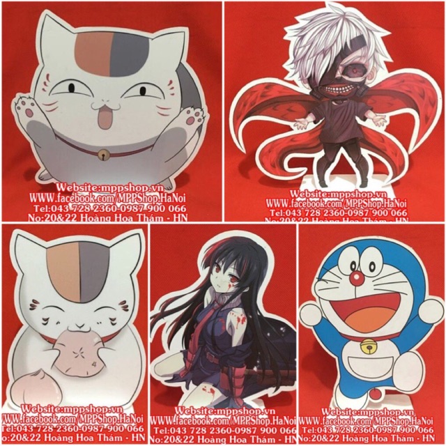 Standee natsume,akame ,doremon , tokyo khách mua inbox mẫu