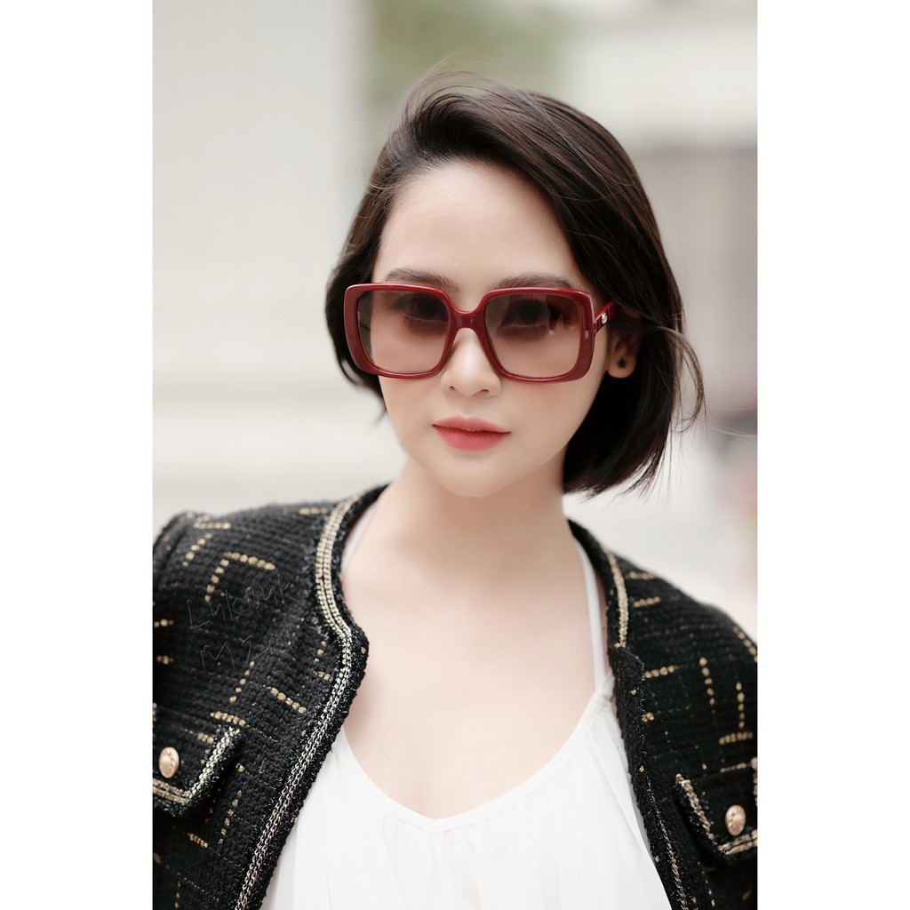Kính mát nữ chính hãng Gucci GG0632S Đỏ Bordeaux quyển rũ | Shopee Việt Nam