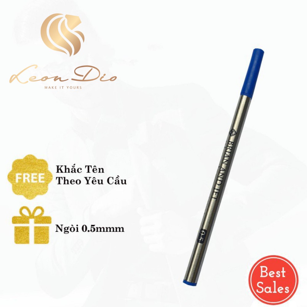Leon Dio - Ruột (ống) mực dạ bi cao cấp B& 0.5mm thân hợp kim dùng cho bút, viết dạ bi (lông bi)