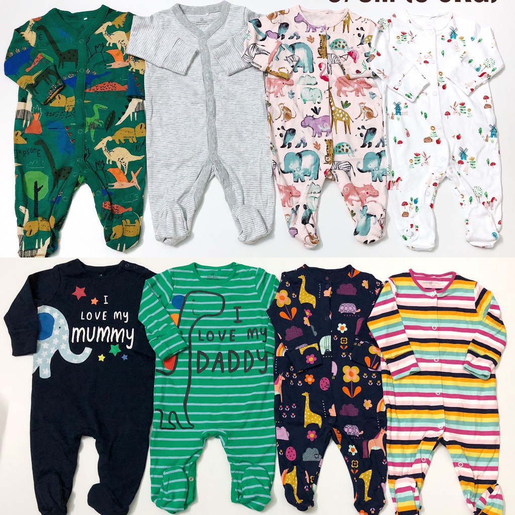 Sleepsuit cho bé sơ sinh trai gái từ 3m, hàng lỗi nhỏ