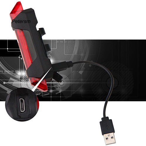 Đèn led 5 bóng gắn đuôi xe đạp sạc usb đa năng cao cấp