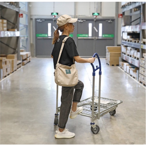 Túi đeo chéo nam nữ đi chơi đi học vải canvas cao cấp thời trang hàn quốc dễ thương