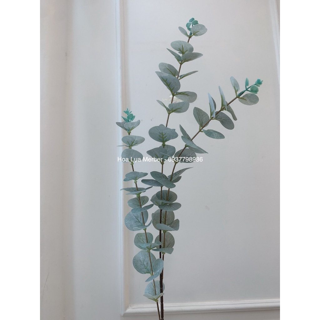 Cành Lá Táo Giả Trang Trí 3D 3 Nhánh 80cm Cao Cấp 4 Màu Mơ Bơ  - Trang Trí Decor Cắm Hoa Cắm Bình