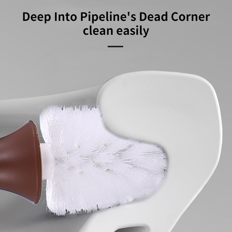 Bộ Cọ Chà Bồn Cầu Tay Cầm Dài Và Đế Mềm Hình Hươu Cao Cổ Dễ Thương