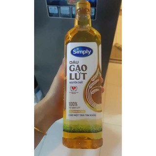 Dầu gạo lứt nguyên chất Simply 1l