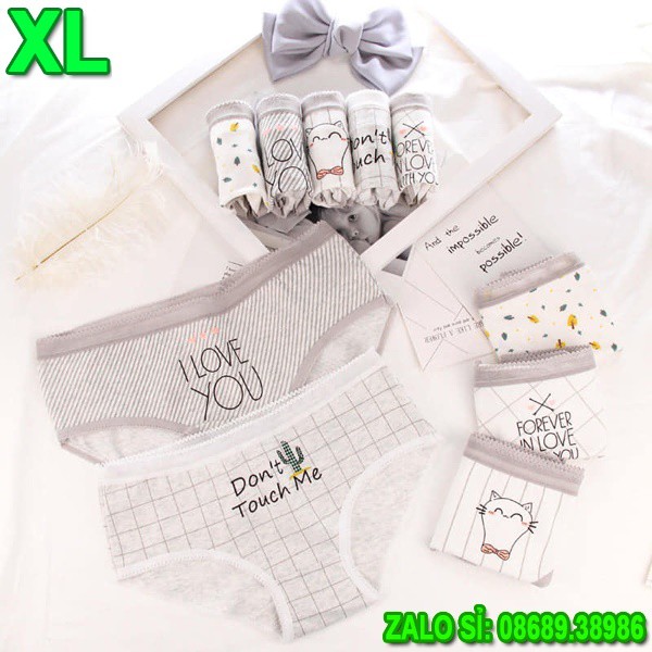 SỈ RẺ NHẤT_ Quần Lót 5 Kiểu I Love U Siêu Đẹp SIZE TO XL