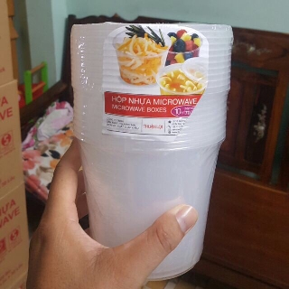 Hộp HT nhựa tròn 700ml có nắp đậy. Hàng Sài Gòn (chính hãng microwave)