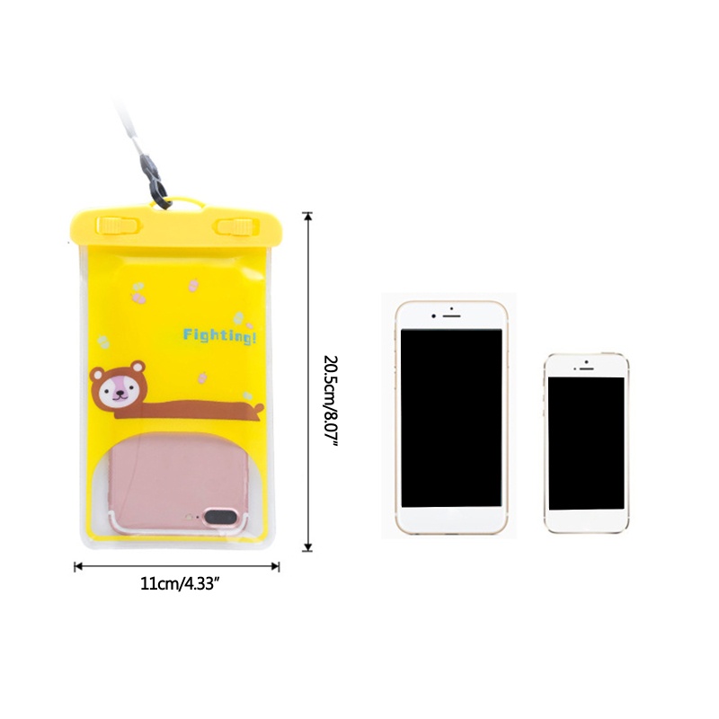 Túi Đựng Điện Thoại Trong Suốt Chống Thấm Nước / Dầu Họa Tiết Hoạt Hình Dùng Khi Đi Bơi # 8