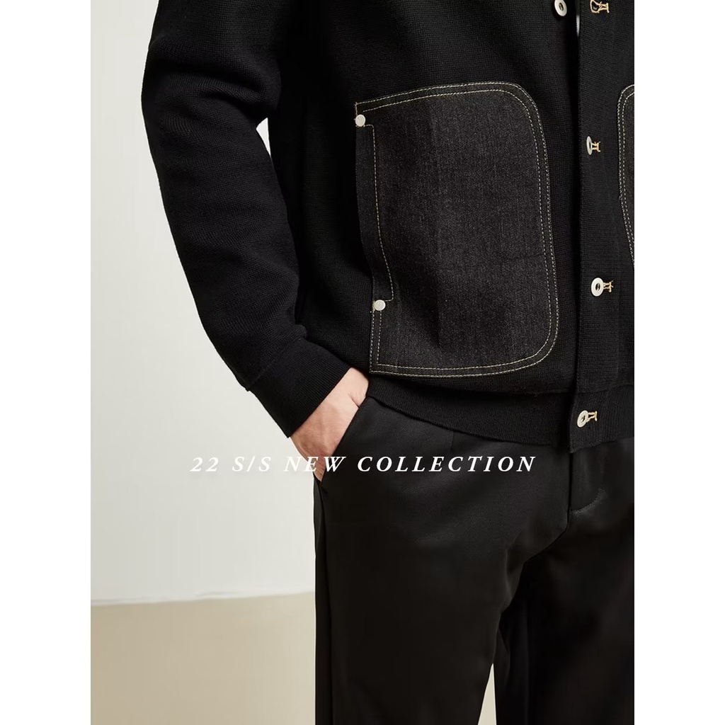 Áo Khoác Cardigan Dệt Kim Nam Dáng Rộng Phối Nút Thời Trang Dành Cho fashion áo khoác bomber simple bomber jacket from rộng áo khoác bomber nỉ áo khoác jacket nam