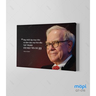 Bộ 01 Tranh Câu Nói Nổi Tiếng Của Warren Buffett Trang Trí Treo Tường Tạo Động Lực Cho Nhân Viên