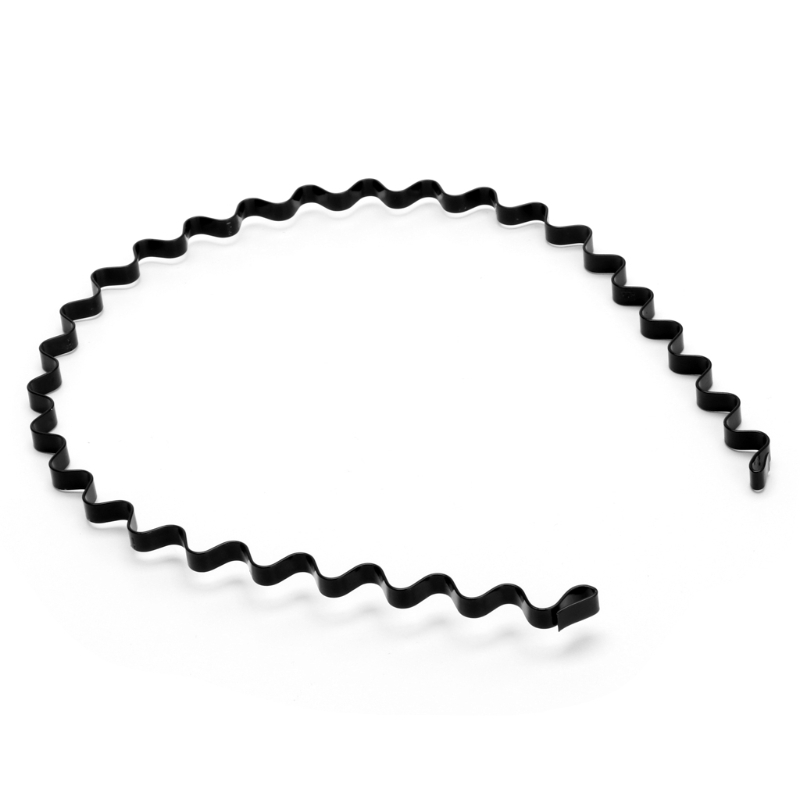 ✿AUTU Fashion Women Black Spiral Wave Headband Hair Band Hoop