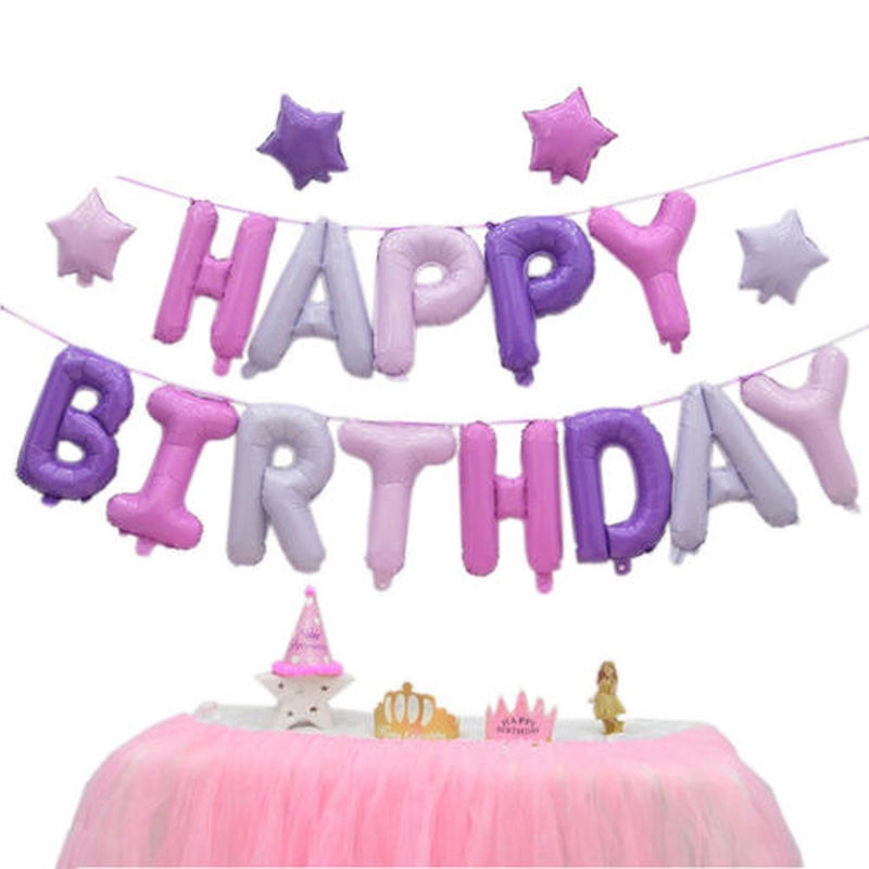 Bộ 13 bóng bay chúc mừng sinh nhật hình chữ Happy Birthday