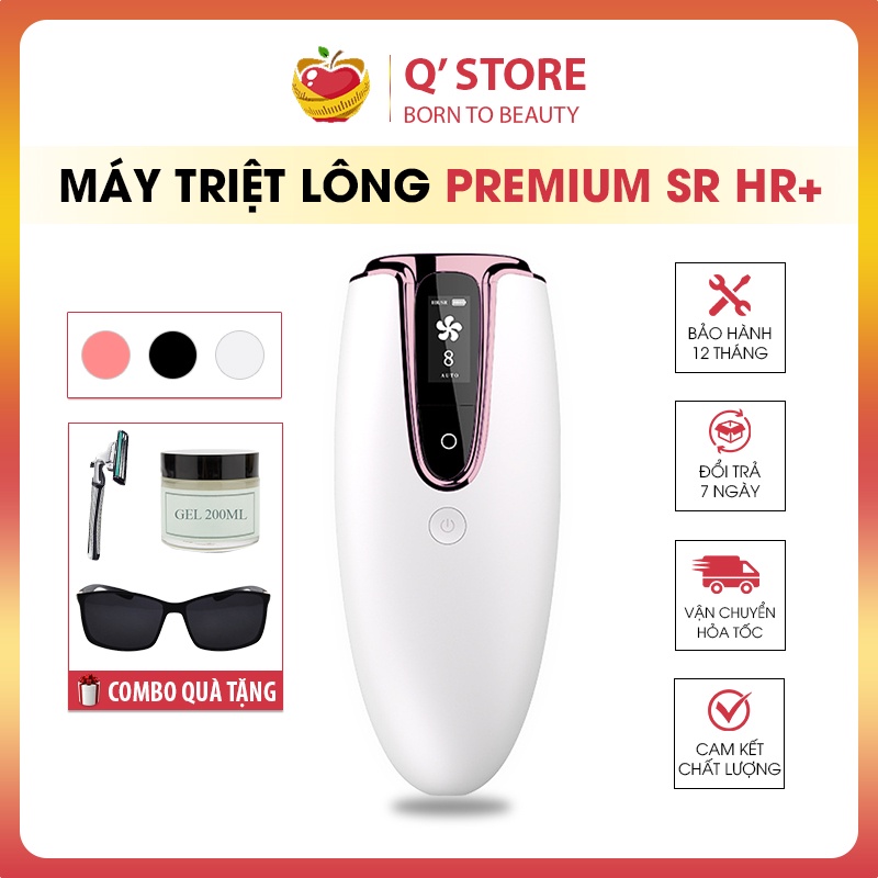 Máy Triệt Lông Vĩnh Viễn 8 Cấp - Trẻ Hóa Da Premium, Vô Hạn Xung, Triệt Tận Gốc - Tặng Kính+200g Gel+Dao Cạo BH [12TH]