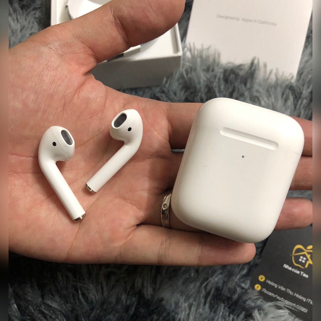 Tai nghe Bluetooth Airpods 2  Bản VIP | Đổi Tên - Định Vị - Check Setting | Tặng CASE Siêu Cute (TỰ CHỌN)