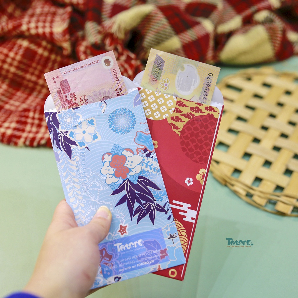 Tệp 6 bao lì xì Tết 2022 Tết Đoàn Viên - Xuân Sum Vầy - 4 Mùa Xuân Hạ Thu Đông May Mắn Phát Tài Phát Lộc