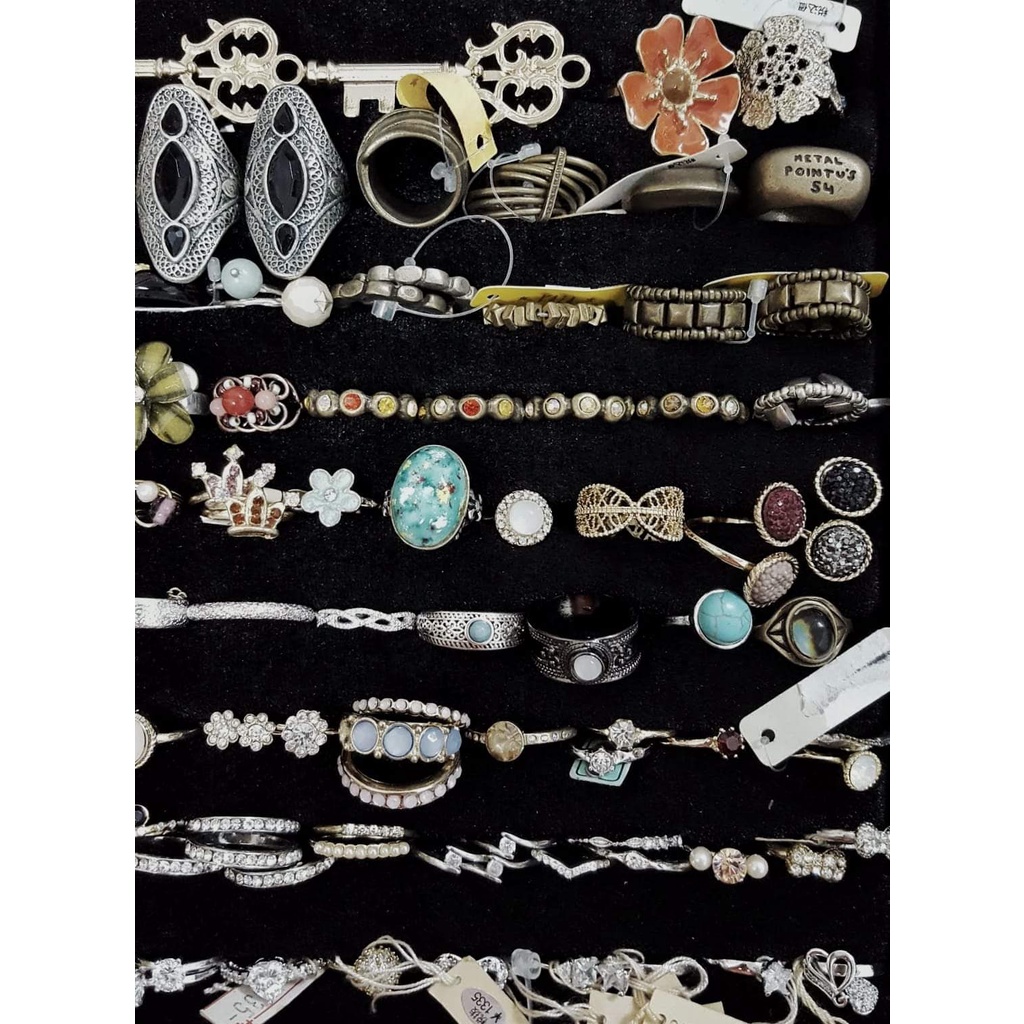 Set 02 nhẫn H&M chính hãng đính đá nhiều mẫu cách điệu