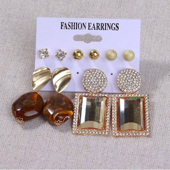 Set khuyên tai 11 kiểu dáng phong cách Hàn Quốc