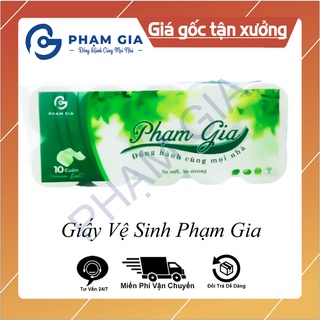 Combo 2 gói 10 cuộn giấy vệ sinh cuộn, giấy vệ sinh có lõi không lõi phạm gia