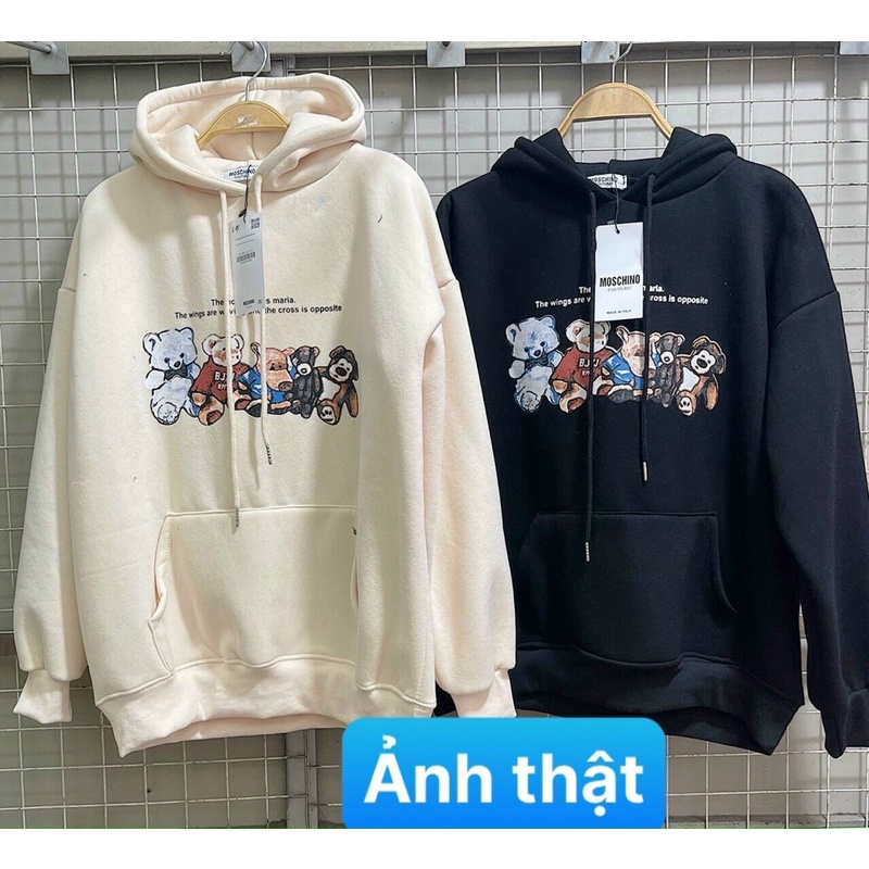 Áo hoodies nỉ bông gấu 2m
