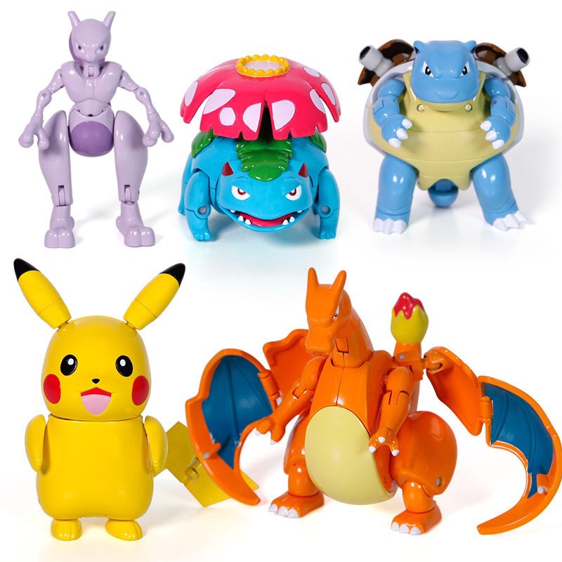 Set 10 mô hình và quả bóng đồ chơi bắt Pokemon chính hãng thích hợp làm quà tặng