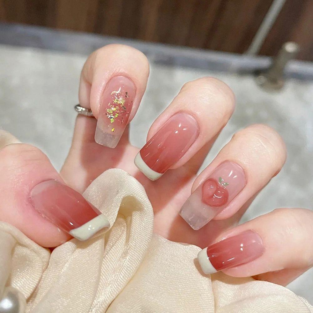 EUCA Hộp 24 Miếng Dán Kích Thước Lớn Tiện Lợi|Bộ Móng Tay Giả Che Phủ Toàn Diện Chất Lượng Cao