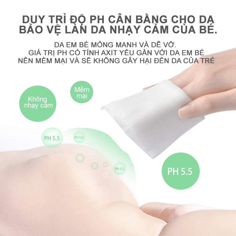 [Einmilk.ân ninh] Khăn ướt dành cho bé đến từ singapre (không mùi,không màu ) 80 tờ & 100 tờ ( 1 THÙNG -10 bịch)