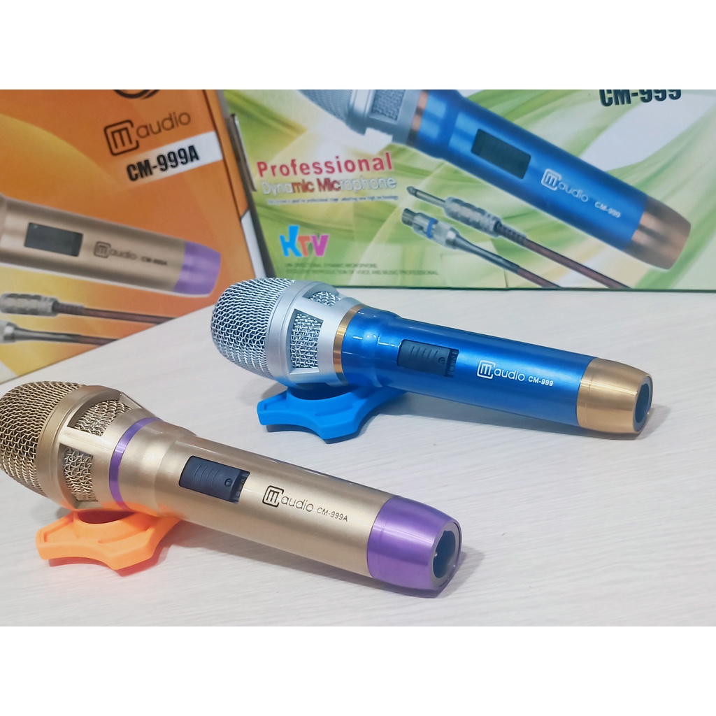 Micro có dây . Bộ 2 micro có dây KTV CM-999 VÀ CM999A Độ chống hú, chống nhiễu, lọc âm tốt