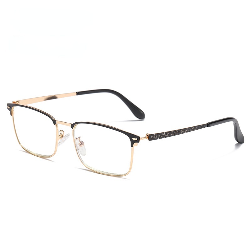 2022 Kính đọc sách chống ánh sáng xanh của nam giới Kính đọc sách thông thường chất lượng cao Khung kim loại
