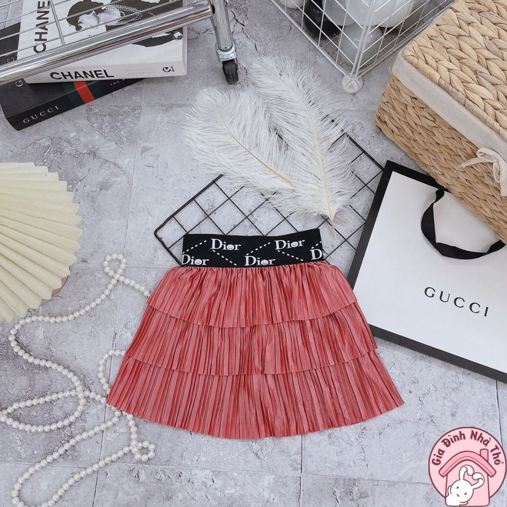 Chân váy đầm, váy tầng jean bò cho bé gái