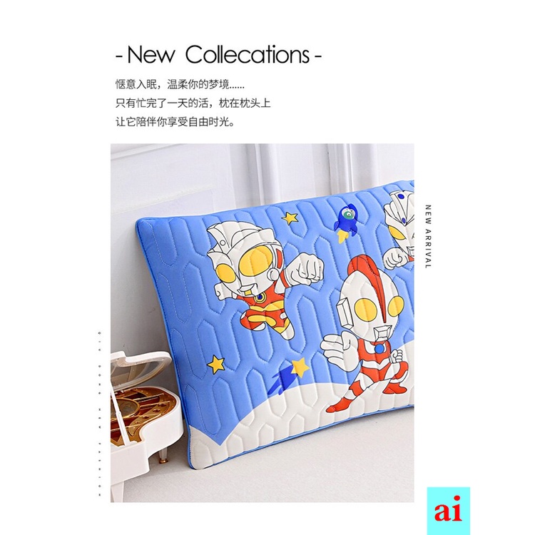 Vỏ Gối 30 * 50 Bằng Lụa Lạnh In Hình Ultraman Siêu Nhân Cho Học Sinh Mẫu Giáo