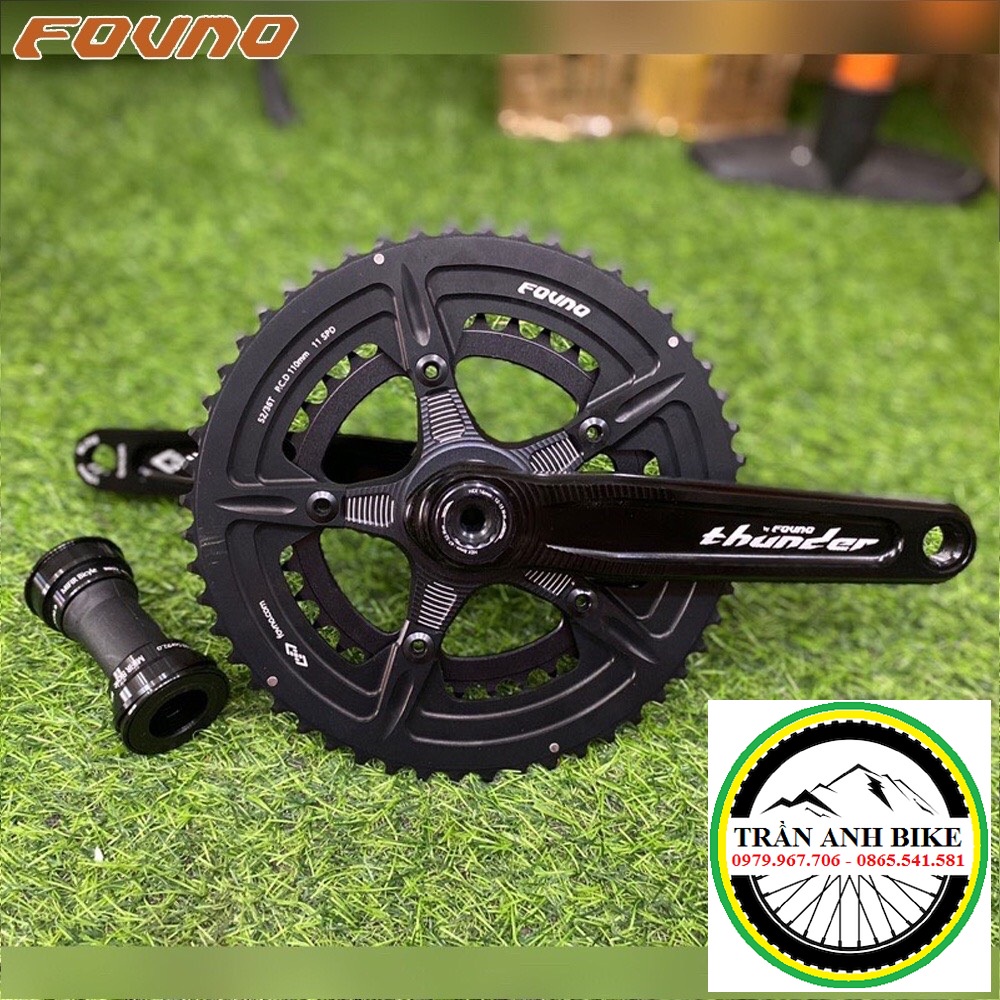 Đùi đĩa  rỗng xe đạp FOVNO THUNDER 34-50T / 36-52T / 39-53T