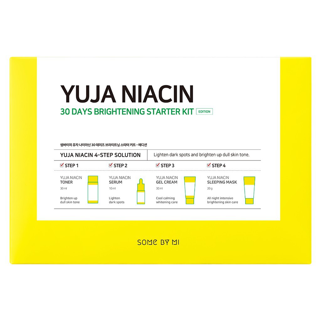 Set 4 Món Dưỡng Da Sáng, Mờ Thâm Nám Some By Mi Yuja Niacin 30Days Brightening Starter Kit-1989Store Phân Phối ChínhHãng