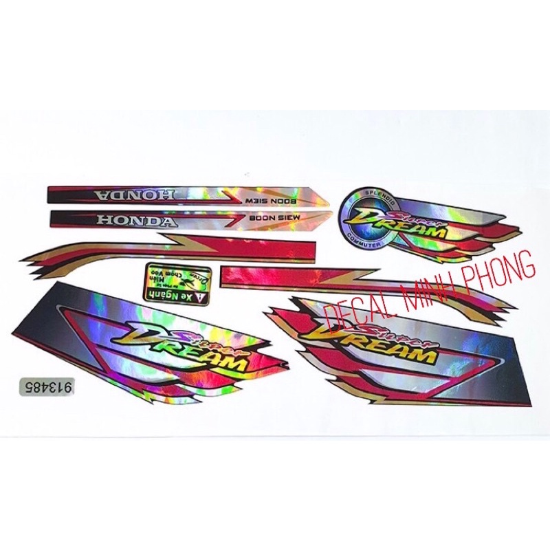 Tem xe Dream 7 màu hình cánh chim