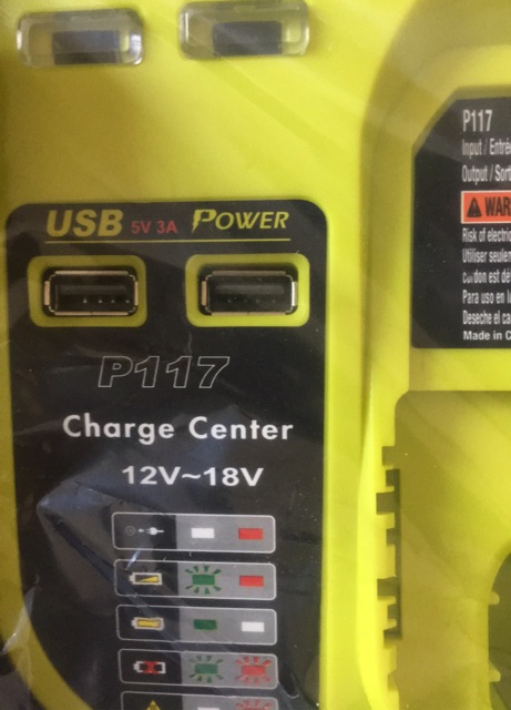 Đế sạc pin Ryobi 12-18v có đèn báo