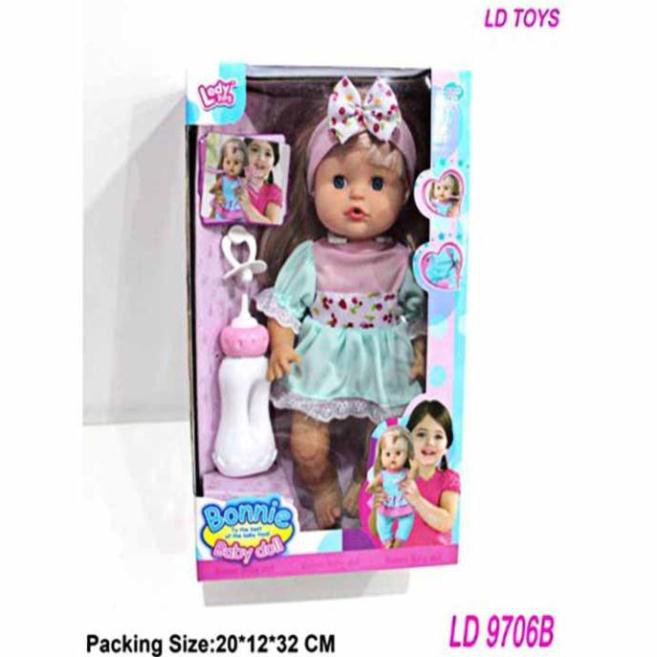 Đồ chơi búp bê khóc cười , uống sữa